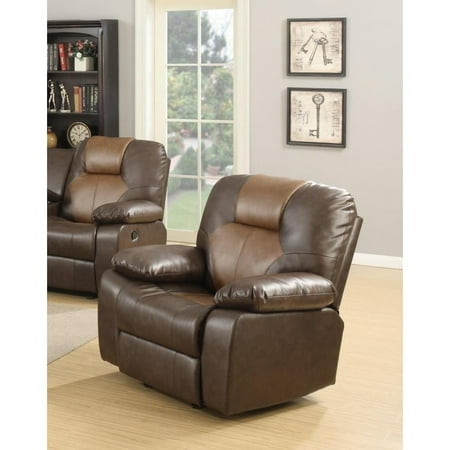 brown leather rocker recliner single leather lyke home jordy twotone brown bonded leather rocker recliner chair brown leather rocker recliner single leather lyke home jordy twotone brown bonded leather rocker recliner chair